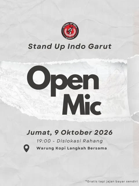 Poster Open Mic, 9 Oktober 2026